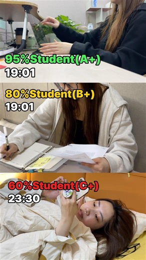 The difference between 3 types of students. #student #study #fyp #studytips #studygram #uni...