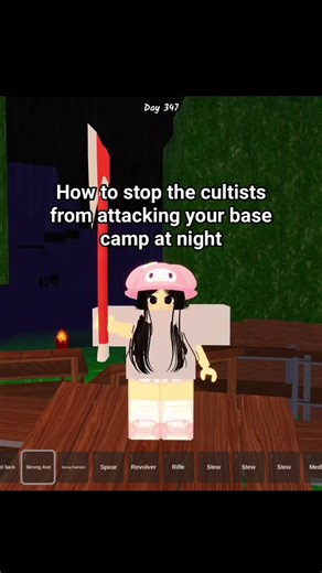 How to stop the cultists from coming in your base camp at night #roblox #robloxfyp #robloxedit #robloxgames #fungamestoplayonroblox #99nightsintheforest #99nightsintheforestroblox 99 nights in the forest roblox HOW TO SURVIVE 99 DAYS IN THE FOREST ROBLOX