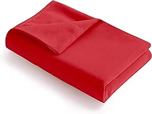 FLXXIE Full Flat Sheet - Brushed Microfiber Flat Sheet Only - Soft and Fade, Wrinkle-Free, Stain Resistance Flat Bed Sheet - Hotel Quality Top Sheet - (Full, Red)