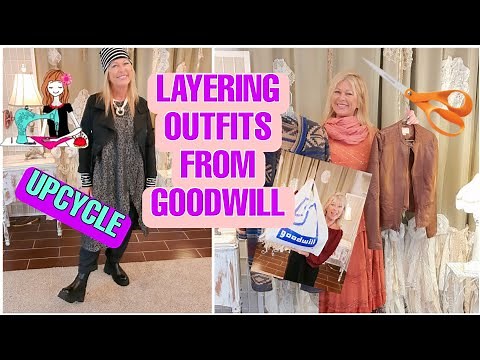 How to Layer & Upcycle Thrift Store Clothes / Sewing Tutorial
