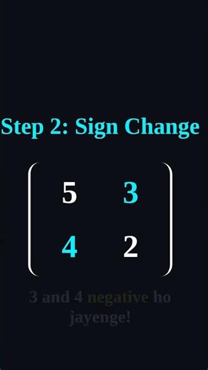 Adjoint Matrix 10 Sec Trick 😳🔥 | Class 11 Maths | Easy Method #shorts #shortvideo #matrices #class