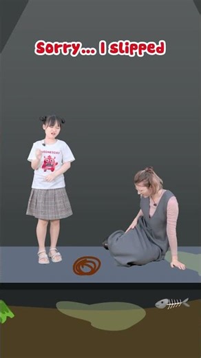 English animation: Mimi falls down the manhole!? - Don't Jump on Manholes! #kids #safety #education