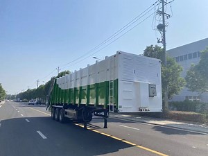 3 Axles Compactor Garbage Trailer OEM Van-Type Steel Heavy Duty Trailer Box Van Robust Garbage Compactor Semi-Trailer