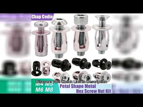 20/30/50Pcs Petal Shape Rivet Nut Screw Bolt Kit Expansion Metal Rivetnut Panel License Plate Clamp