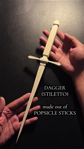 DIY Stiletto Dagger from Popsicle Sticks
