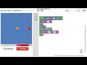 Blockly Games Pond Tutor level 9