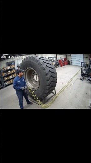 🔥 CCTV: Huge Tyre Explodes While Air Is Being Filled 💥🚨 #shorts