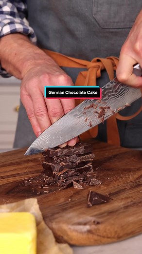 This decadent German Chocolate Cake is a MELT-in-your-mouth, delicate chocolate cake with the most amazing coconut pecan frosting ever. It’s truly the perfect cake and I will be making it again in a few days for Brian’s Birthday! Recipe up on the blog! #cake #preppykitchen #baker #recipevideo