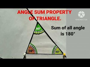 ANGLE SUM PROPERTY OF A TRIANGLE WORKING MODEL.