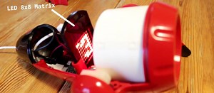 Ikea Projection Lamp Makeover Adds LED Matrix And Raspberry Pi Zero