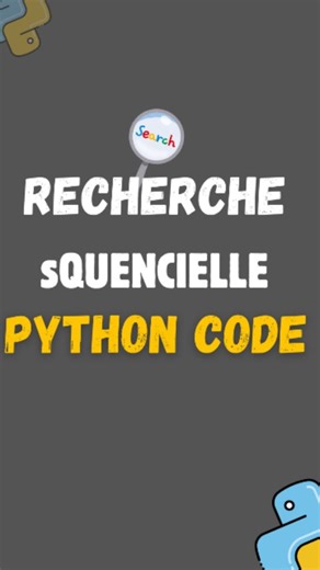 Techno4sft on Instagram: "Recherche séquentielle en python 3eme et bac scientifique #t4sft #techno4sft"
