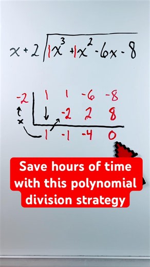 Save hours of time with this simple polynomial division strategy #shorts