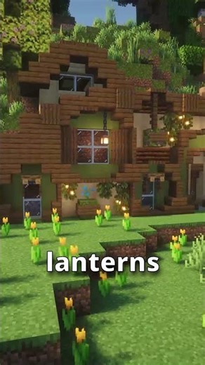 I built a hobbit hole in a flower forest in Minecraft!