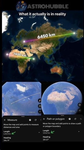 🌍 2D Map vs Reality 🤯 (Quick Summary)👉 Maps are flat (2D), but Earth is a sphere (3D).