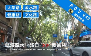 【穿越城市绿色廊道】『POV-城市道路 #43』航海路→大学路→金水路→健康路→文化路→新通桥 行车记录