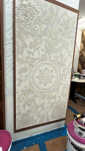 textuire design with stencil and high quality putty. | Texture Design