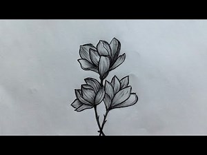 Easy flower drawing - How to draw a beautiful flower - Flower drawing tutorial for beginners