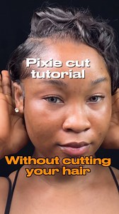 Pixie cut hair tutorial; without cutting your hair I got a lot of compliments on this hair in one of my videos, so I decided to share a tutorial with y’all, enjoy😘 Hair conditioner @megagrowthnigeria #beauty #hair #naturalhair #makeupartist #explore #explorepage #viral | Olaniyan Sophia