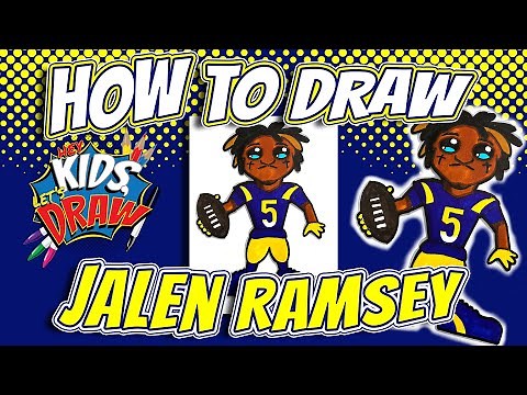How to Draw Jalen Ramsey for Kids - Los Angeles Rams
