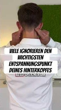 Many ignore what I believe is the most important relaxation point on the back of your head