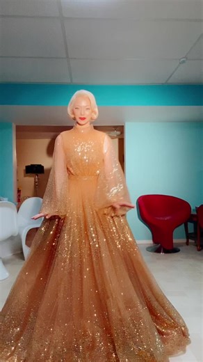 Slipping on Satin: Pinup Pixie Blue Dress Mishap