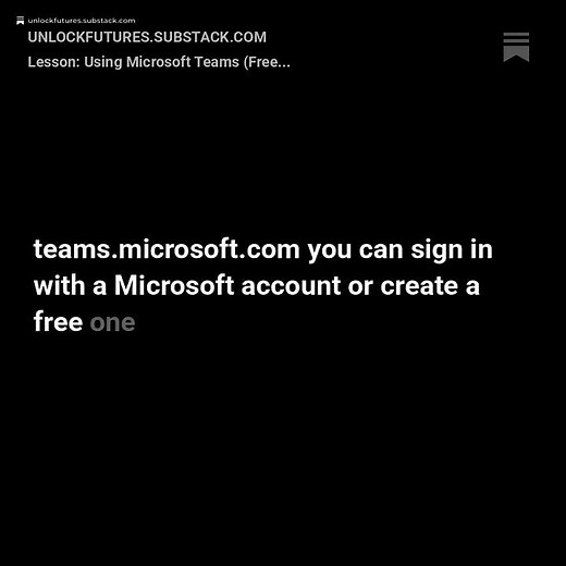 Lesson: Using Microsoft Teams (Free Version) — Chat and Video Calls