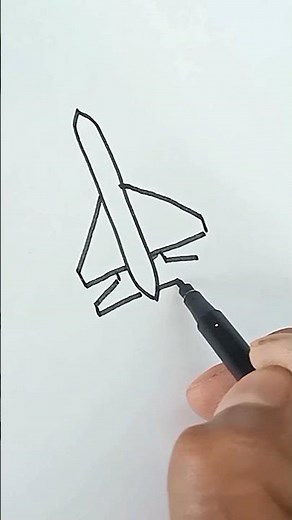 Draw a Fighter jet in easy #shorts #viral #drawing #art #fighterjet