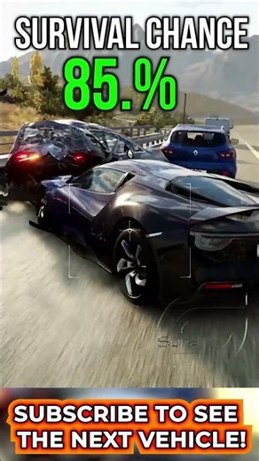 Supercar Loss of Control & Fire! Realistic Survival Chance Crashes | VFX BeamNG.drive #shorts