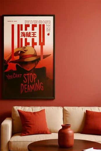 Monkey D. Luffy Poster, One Piece Anime Wall Art - Etsy
