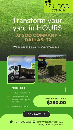 12 reactions |  Transform Your Yard in Just HOURS!  At J&J Sod...