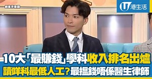 10大「最賺錢」學科收入排名出爐 讀咩科最低人工？最搵錢唔係醫生律師