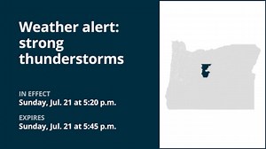 Marble-sized hail forecast with thunderstorms to hit Central Oregon Sunday