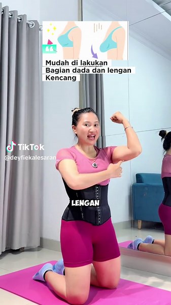 Mudah dilakukan bagian dada dan lengan kencang #workout #kardio #kegel #olahraga #fyp
