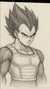 vegeta drawing day 12 of 100 days drawing challage #phonk