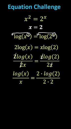 Equations Challenge: Solve x^2=2^x