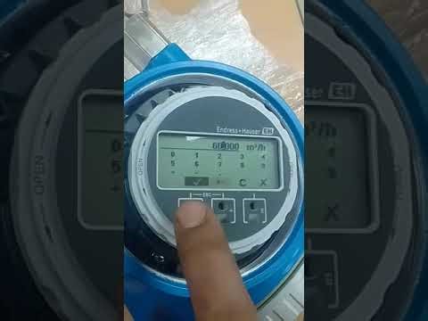 How to set up the Range of flow meter of endress hauser new 2023 E41 L41 M3/h