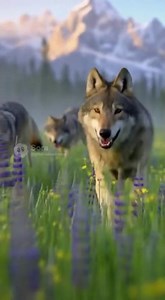 Wolves Running Through Valley short