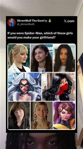 Who are you making your girlfriend if you were Spider-Man? #marvel #mcu #spiderman #spidermancomics