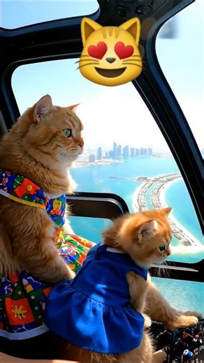 Cat Drives Helicopter 🚁😻 #shorts #cat #viral #trending #helicopter #chopper #shortsfeed #catvideos