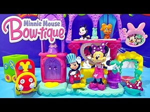 Disney Junior Minnie Mouse Bowtique Pampering Pets Salon & Mickey Mouse Choo Choo Train Toys Video