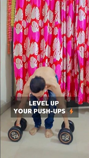 Insane dumbbell push up hack for faster gains 😮‍💨🔥 #pushups #strength #training #shorts