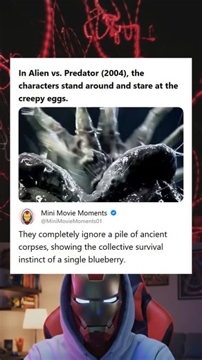 @minimoviemoments01 on Instagram: "Alien vs Predator 2004 Characters Stare at Eggs and Ignore Ancient Corpses Highlighting a scene in Alien vs. Predator (2004) where characters act illogically."