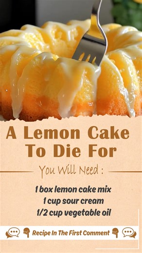 36K views · 213 reactions | A LEMON CAKE TO DIE FOR You’ll Need (for the cake): 1 box of yellow cake mix. 1 small box of instant lemon pudding mix. ¾ cup of oil. ¾ cup of water. 4 beaten eggs. | Very Good Recipes | Facebook