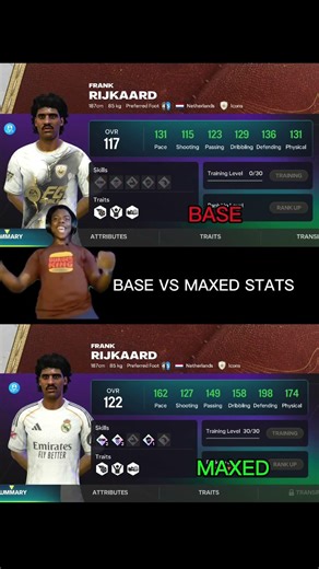 Frank Rijkaard Base vs Maxed Stats 😱🔥 | Is He Worth Upgrading? FC Mobile #fcmobile #stats