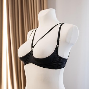 Satin Shelf Bra Open With Support: Cupless Bra Quarter Cup - Black, Red, White - Etsy