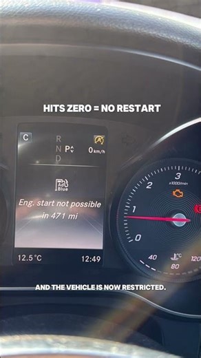 Mercedes Adblue Countdown Warning