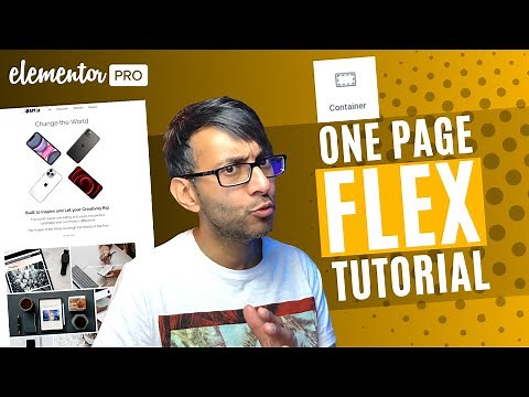 Elementor Wordpress Tutorial - Flex Box Container One Page Tutorial - Elementor Flex 2022