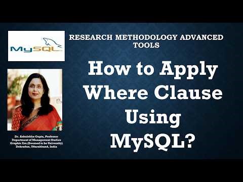 10. How to apply WHERE Clause Using MySQL (sql)(mysql)(where)(database)
