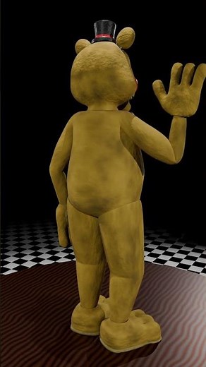 Fredbear model i made in 6 hours! #fnaf #blender #analoghorror #fnafblender #fnafanimation