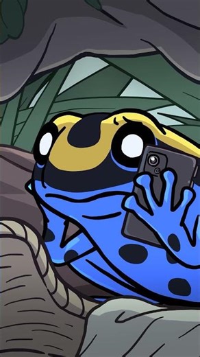 Dyeing Poison Frog 🎯🐸 #animation #original #cartoon